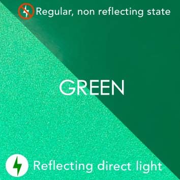 Green Reflective Vinyl Permanent Adhesive, 12x12 Sheets Reflective Vinyl for Cricut, Cars, Bikes, Decals, Stickers, Signs, Helmets, Mailbox, Numbe...
