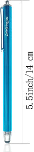 Bundle of 3-Pack Thin Tip High Precision Stylus Pens for Touch Screens, 5.5" Stylus Pens with Replaceable Thin Tips and Microfiber Cloth (Purple, ...