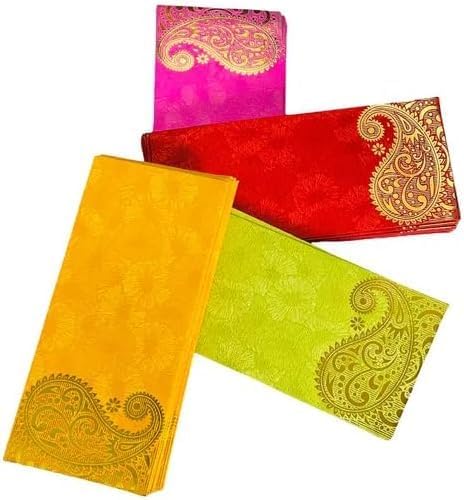 Shagun Envelopes Designer Set Money Cash Gift Envelope (pack of 5) for Indian Wedding/Engagement/Diwali/Birthday/Anniversary (Pink)...