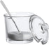 123Arts Glass Sugar Bowl Spice Jar with Lid and Stainless Steel Spoon Spoon...