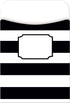 BARKER CREEK Peel & Stick Library Pockets, Wide Stripes, 3 Designs, Great for Holding Library, Index, and Flash Cards, Hall Passes, Recipes, and M...