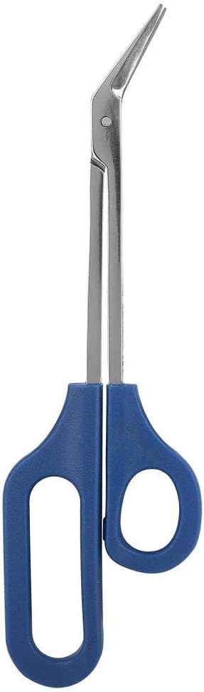 Craft Scissors, Stainless Steel Long Handle Small Scissors Multifunctional Bent Tip Tweezers Shears Professional Handcraft Scissors for Cutting Fa...