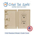 Baby Toddler Pet Resistant Electrical Safety Cover Guard for Home and Business, Made in USA, Compatible with Decora Leviton Legrand, Modern Wide O...