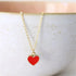 Fuqimanman2020 Sweet Enamel Forever Love Heart Shape Link Bracelet Paperclip Chain Stainless Steel Necklace for Mom Wife Lover Valentine's Day Pre...
