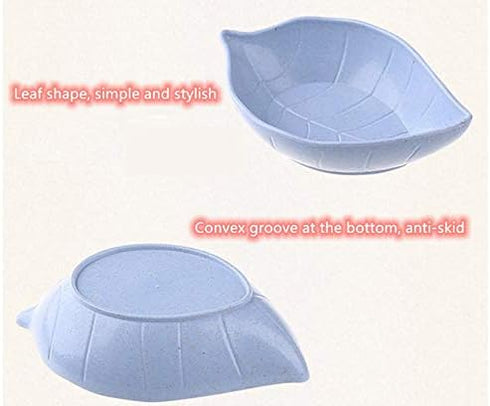 24 Pack Leaf Shape Sauce Dish, Sauce Dipping Bowls Wheat Straw Soy Sauce Dishes, Mini Dinnerware Plate Condiment Dish for Paste Jam Sushi Assorted...