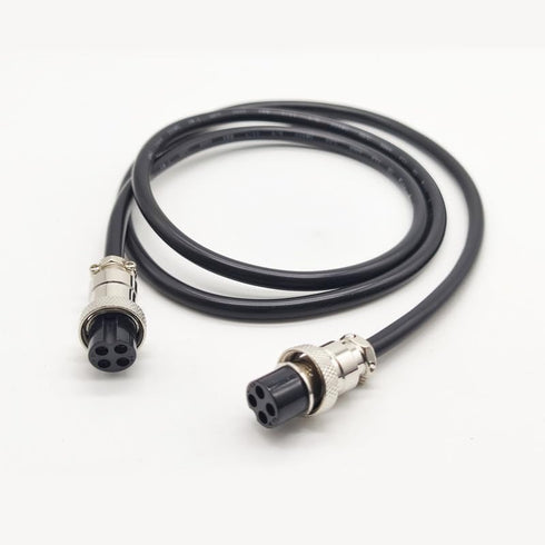 3.28 ft GX16 4 Pin Double Female Head Aviation Cordset, GX16 4Pins Female to Female Connector Electrical Cable Panel Mount Circular Metal Aviation...