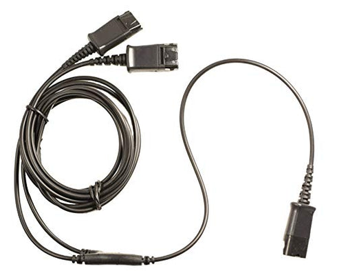 Call Center Headset QD Cable Y Splitter Adapter Trainer Cable for Training Center Compatible with Plantronics QD headsets Splitter Cable Connector...