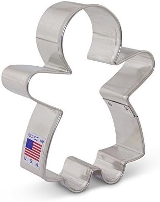 Gingerbread Girl Cookie Cutter 3.75" Made in USA by Ann Clark...