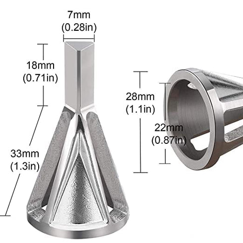 Deburring External Chamfering Tool, Chamfer Tool Deburring External Drill High Speed Stainless Steel Burr Removal Bit Quickly Repairs Damaged Meta...