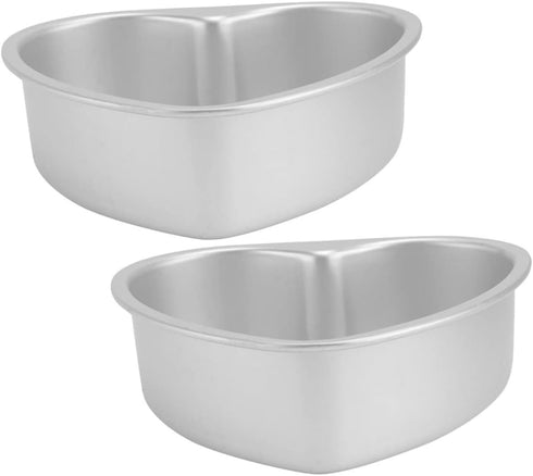 2pcs Heart Cake Mold Heart Shaped Baking Molds Mousse Cake Shaper Casserole Dish Roasting Dish Sandwich Loaf Tin Cake Rings for Bagel Cake Stencil...