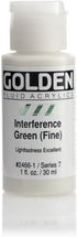 Golden Fluid Acrylic Paint 1 Ounce-Interference Green Fine...