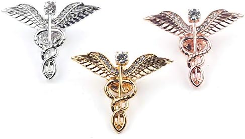 3 PCS Medical Caduceus Doctor Nurse Brooch Pin Sets Jewelry for Graduation Medical Student Gifts (3 pics)...
