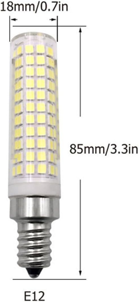 15W E12 LED Light Bulb Warm White 3000K, 136 LEDs 2835 SMD, Dimmable, 150W Halogen Equivalent, AC110V, E12 Base for Home Lighting, E12 LED Corn Li...