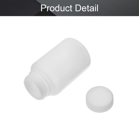 Othmro 100ml Plastic Bottles Lab Chemical Reagent Bottles Wide Mouth Liquid Solid Round Bottles Sample Storage Containers Sealing Storage Bottles ...