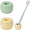 Mini Ceramics Toothbrush Holder Stand for Bathroom Vanity Countertop, Handmade Couple Toothbrush Head Holder, Shaver Holder and Office Pen Holder,...