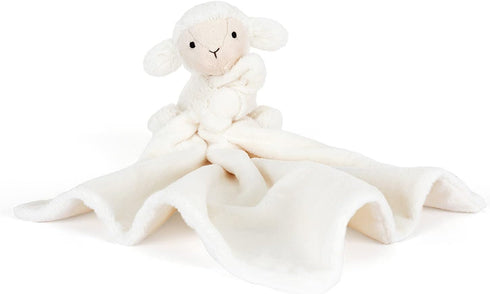 Jellycat Bashful Lamb Soother, 13.5 inches - Security Blanket & Lovey for Babies - Baby Gift...