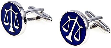MRCUFF Law Scales of Justice Attorney Lawyer Pair Cufflinks in Presentation Gift Box & Polishing Cloth...