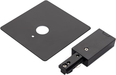 mirrea Black H Type Live End Connector for Ceiling Track Lighting...