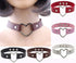 COLORFUL BLING Punk Gothic Hiphop Fashion Leather Choker O-ring Chain Collar Adjustable Heart Circle Necklace for Women Girls...