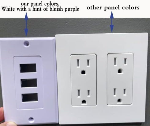 zdyCGTime 3-Port HDMI 2.0 Decorative Wall Plate - HDMI, Component, Composite Audio Video Wall Outlet Mount Panel, Supports 4K 60Hz, Perfect for Pr...