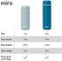 10 oz Slim Thermos Flask - Leak-Proof Insulated Water Bottle - Perfect Compact Size - Pearl Blue...