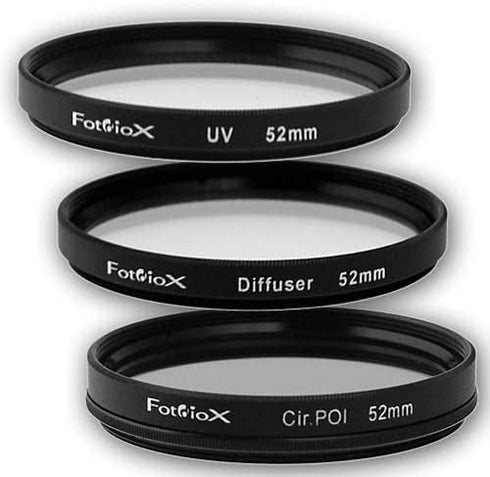 Fotodiox Filter Kit, UV, Circular Polarizer, Soft Diffuser, 52mm for Canon, Nikon, Sony, Olympus, Pentax, Panasonic Camera Lenses.......