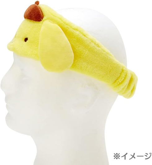 Sanrio 986178 Sanrio Hair Band Hair Turban Headband, Yellow, Pompompompurin, Face Washing, Makeup, One Size Fits Most, Girls, Character...