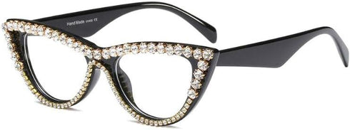 Freckles Mark Bedazzled Rhinestone Bling sunglasses for Women Sparkly Diamond Glasses Vintage Retro Cat Eye...