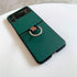 Lunivop Phone Case, Samsung Galaxy Z Flip3 5G Compatible, Luxury Ultra Slim Cover Hard Plastic PU Leather Shockproof Case with Ring, Green...