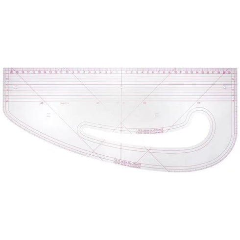 French Curve Ruler for Pattern Making, Clear Metric Sewing Ruler, Multi-Purpose Pattern Maker Fashion Designing Ruler for Tailor Craft Tool Drawin...