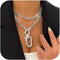 Jovono Chunky Choker Necklaces Layered Necklace Chain Punk Thick Necklace Accessories for Women...