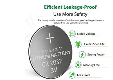 ECR2032 3V Lithium Coin Cell Battery CR2032 (100 Pack)...