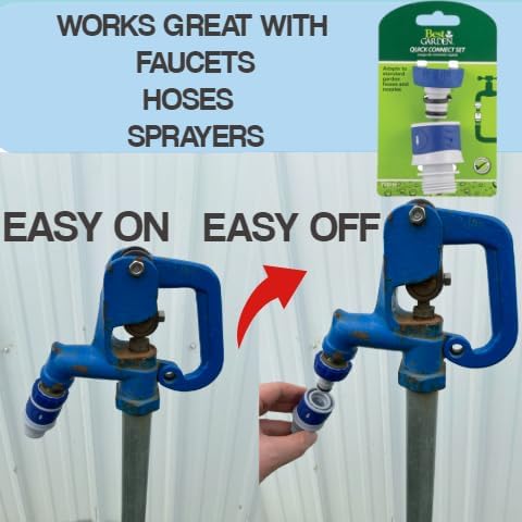 Do it Best Garden Watering Wand for Garden Hose- Garden Hose Nozzle Wand- Water Wand for Garden Hose with Shut Off- Bundled w/Garden Hose Quick Co...
