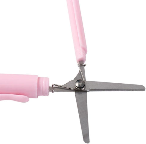 Pink Pen Shape Folding Scissor, Multifunctional Handwork Art Scissor Stationary DIY Safe Folding Scissor 2-in-1 Pen Style Scissor, Cutting Tools...
