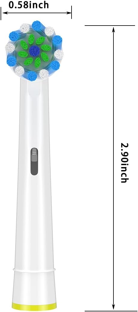 Toothbrush Heads Compatible with Oral B Electric Toothbrush,16Count White Cross Clean Toothbrush Heads Refill for Braun Toothbrush, Medium Brush...