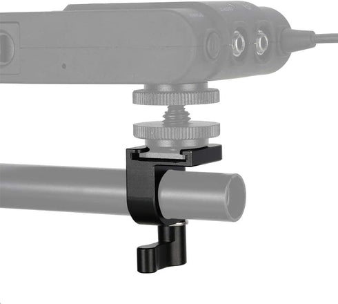 NICEYRIG 15mm Single Rod Clamp to Cold Shoe Adapter, DSLR Camera Rig Rail Block for Monitor Mount LED Light Microphone - 426...