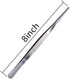 Long Tweezers- with Precision Serrated Kitchen Tweezers Tongs? for Barbecue and Hand-Made Stainless Steel Cooking Tweezers?8 inches?...
