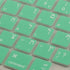 XSKN Hebrew Israel Language Mint Green Color Silicone Keyboard Skin Cover for 2015 and Ealier Released MacBook Air 13, Pro 13 15 17 inch, US Layou...