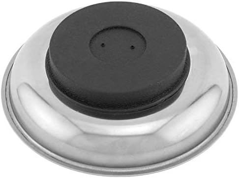 Edward Tools Round 6” Magnetic Tray - Magnetic Parts Tray for Screws, Nut, Bolts, Small Tools - Great for Mechanics, DIY - Heavy Duty Stainless St...