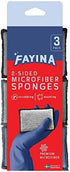 2-Sided Premium Microfiber Dish Sponge and Scrubber 3 Pack Variety - Heavy Duty Scouring Non-Scratch Multi-Surface...