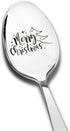 Merry Christmas Spoon Engraved Stainless Steel for Women Men Friends, Best Teaspoon Coffee Spoons Holiday Spoon Christmas Housewarming Gifts...