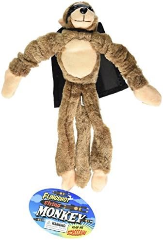 Playmaker Toys Flingshot Slingshot Flying Screaming Monkey, Brown...