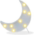 Pooqla Decorative LED Crescent Moon Marquee Sign - Moon Marquee Letters LED Lights - Nursery Night Lamp Gift - Ramadan Decorations for Home(White)...