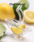 New Acrylic Manual Lemon Slice Squeezer, Portable Transparent Fruit Juicer, Elegance Bird Shape, Hand Juicer for Orange Lemon Lime Pomegranate (4P...