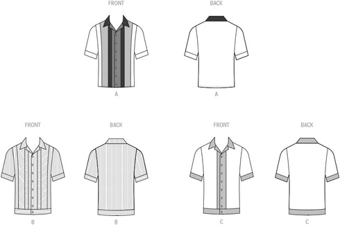 McCall's Men's Fitted Bowling Shirt Sewing Pattern Packet, Design Code M8459, Sizes 34-36-38-40-42, Multicolor...