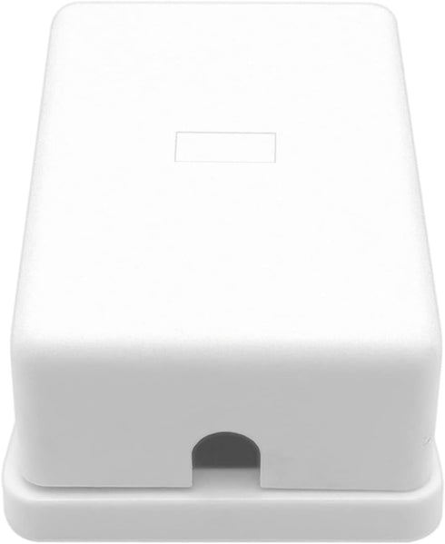 Phone Jack Surface Mount Single Port Telephone Jack Box 4 Screw Terminals to 1 RJ11 6P4C Female White...