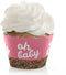 Big Dot of Happiness Hello Little One - Pink and Gold Girl Baby Shower Decorations Party Cupcake Wrappers Set 12...