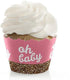 Big Dot of Happiness Hello Little One - Pink and Gold Girl Baby Shower Decorations Party Cupcake Wrappers Set 12...