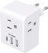 European Travel Plug Adapter, International Power Plug Adapter with 3 Outlets 3 USB Charging Ports(1 USB C), Type C Plug Adapter Travel Essentials...