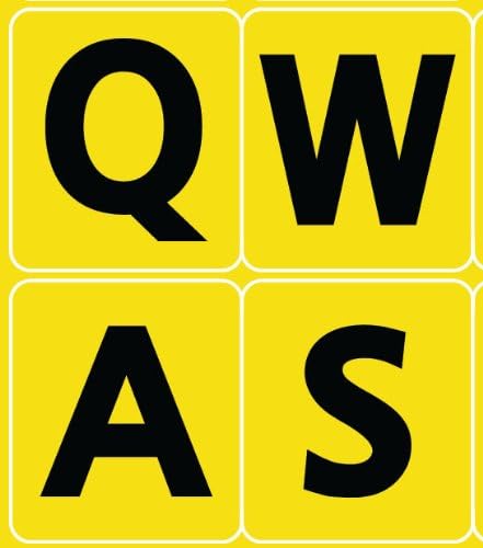 English US Large Letters Yellow Keyboard Stickers...